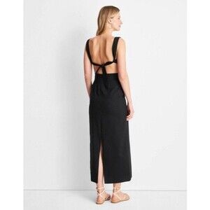 Future Collective Sleeveless Tie Back Midi Black Dress Size 10